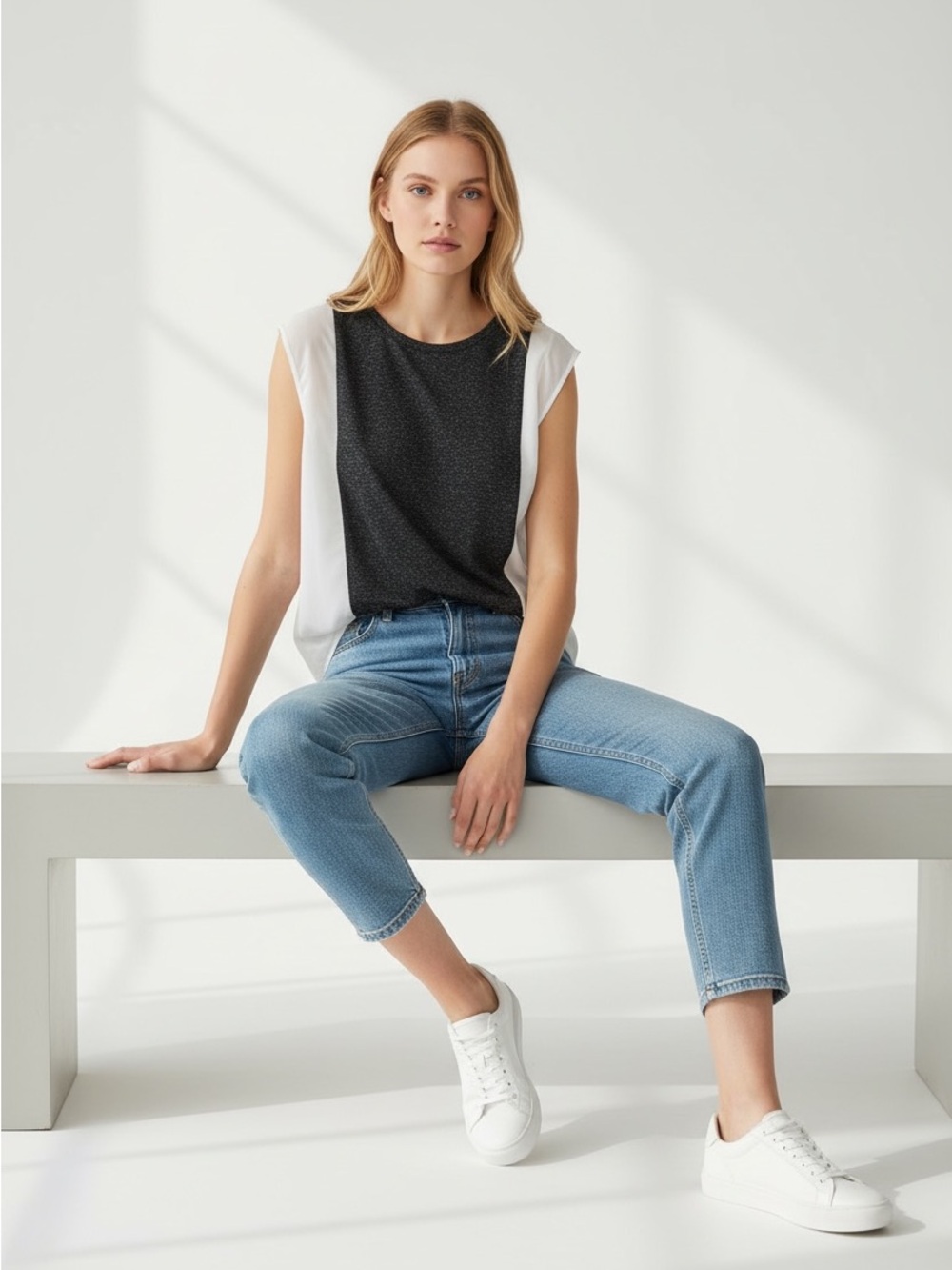 Mossimo Sheer Block Top Sz SP